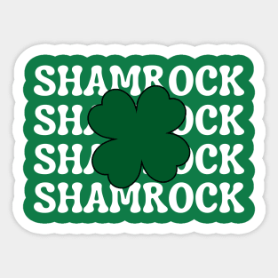 Shamrock Typography Sticker